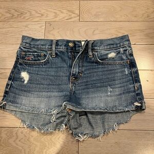 Hollister Blue Distressed Jean Shorts Vintage Style